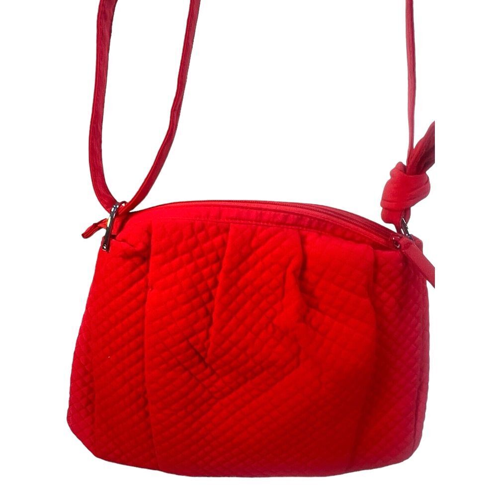 Vera Bradley Hadley Satchel Canyon Sunset Red Orange Crossbody Bag - Picture 9 of 10
